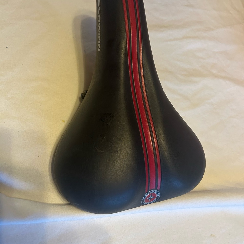 Schwinn Black and Red Bicycle Seat